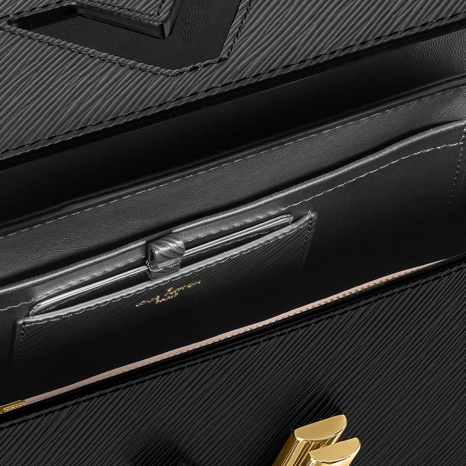 Сумка Louis Vuitton Twist Epi Medium Shoulder Bag Black - изображение 5