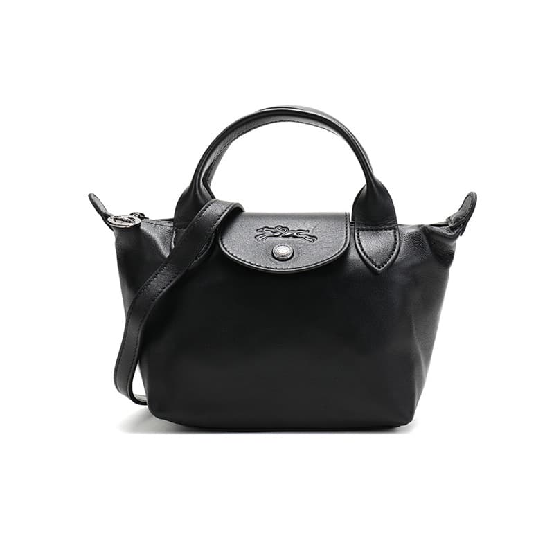 Сумка Longchamp Le Pliage Cuir Mini Black - изображение 1