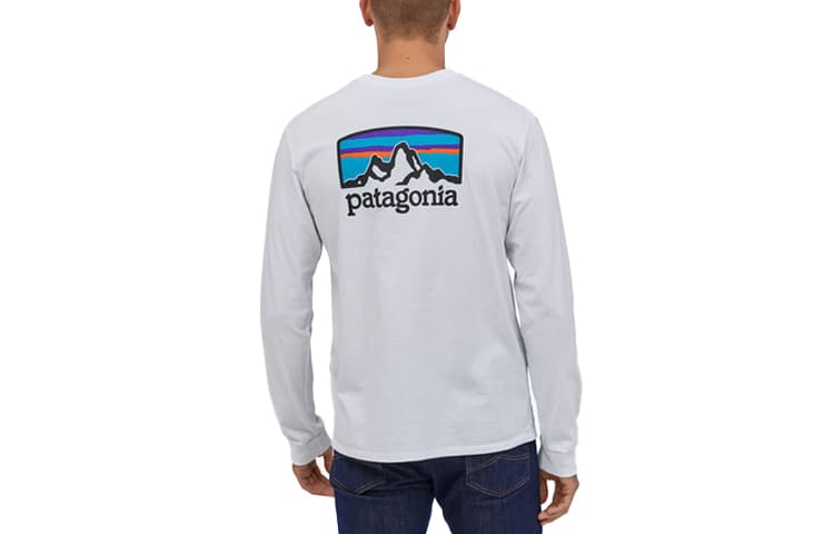 Кофта patagonia Men's Long-Sleeved Fitz Roy Horizons Responsibili-Tee LogoT - изображение 3