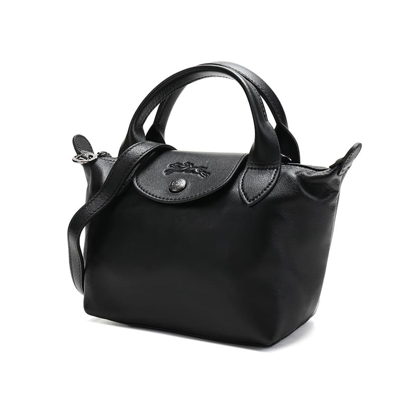 Сумка Longchamp Le Pliage Cuir Mini Black - изображение 2