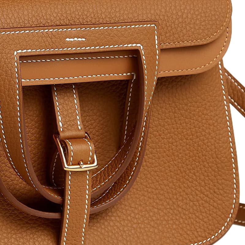 Сумка HERMES Halzan 25 Clemence 37 Gold - изображение 4