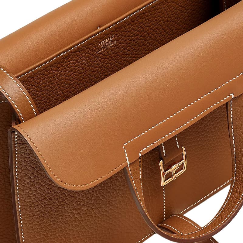 Сумка HERMES Halzan 25 Clemence 37 Gold - изображение 5