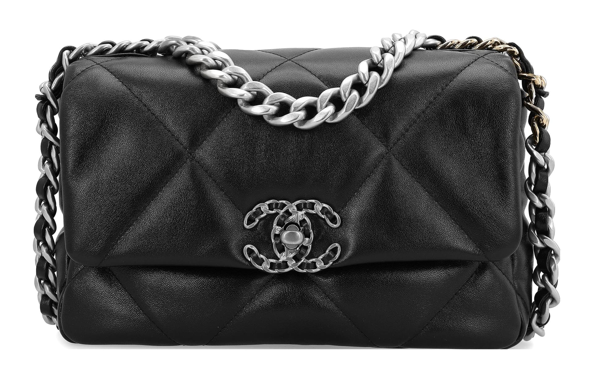 Сумка через плечо Chanel 19 Bag Black Silver - изображение 1