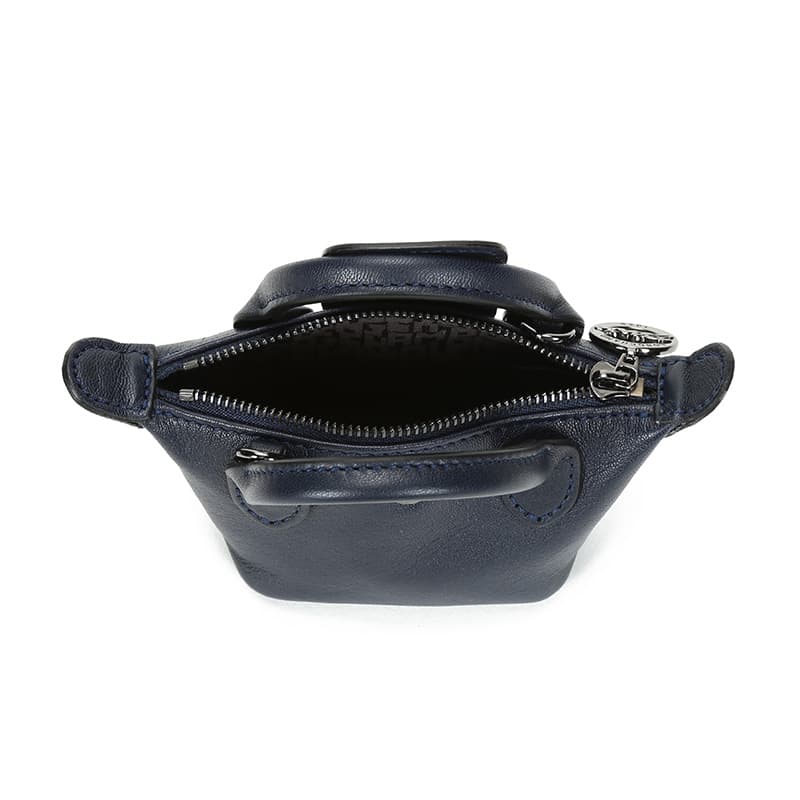 Сумка LONGCHAMP Le Pliage Cuir Mini Navy - изображение 5