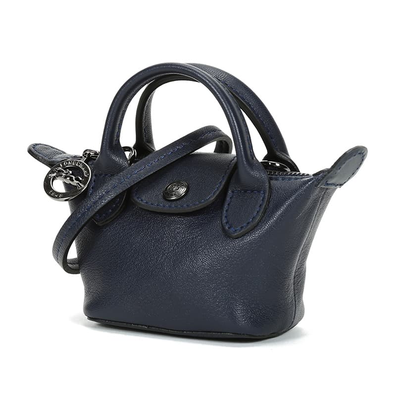 Сумка LONGCHAMP Le Pliage Cuir Mini Navy - изображение 2