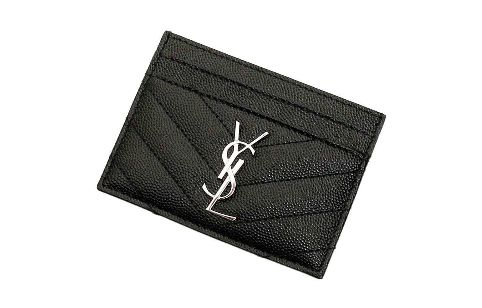 Картхолдер Saint Laurent YSL Monogram Quilted Card Holder Black - изображение 3