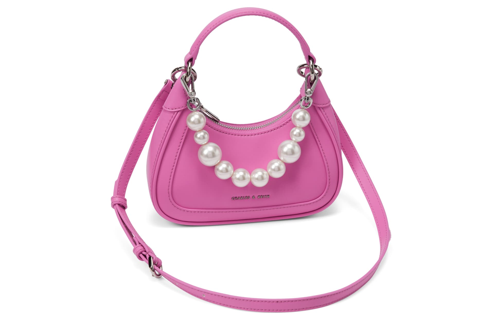 Сумка Charles & Keith Hart Bag Beige/Pink - изображение 3