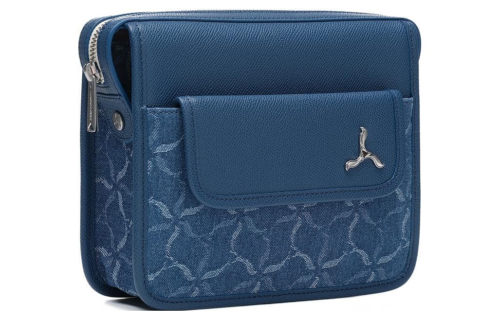 Мини-сумка LI-NING 1990 Classic Series Retro Denim Crossbody Bag Blue Grey - изображение 2