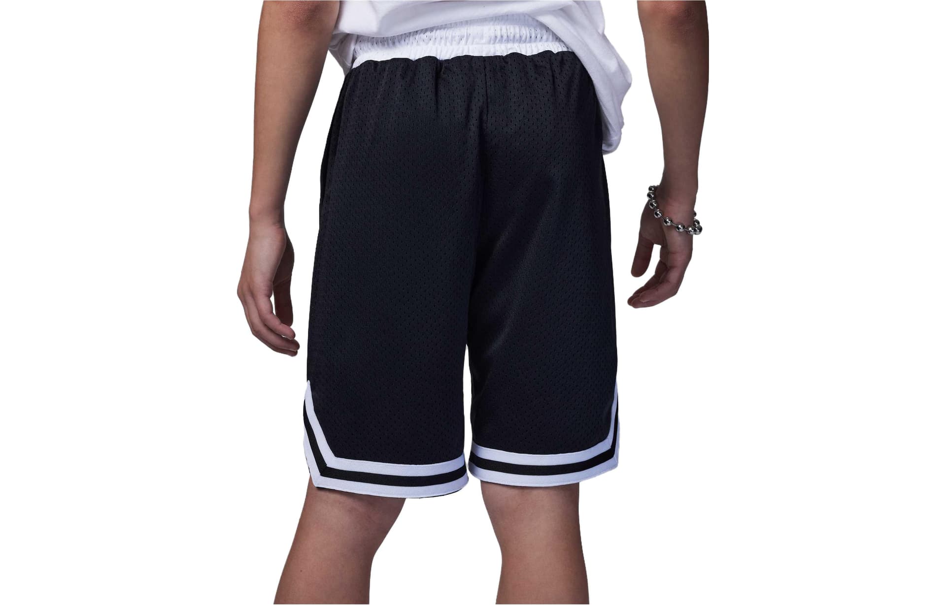 Jordan Kids Logo Print Striped Shorts Black - изображение 2