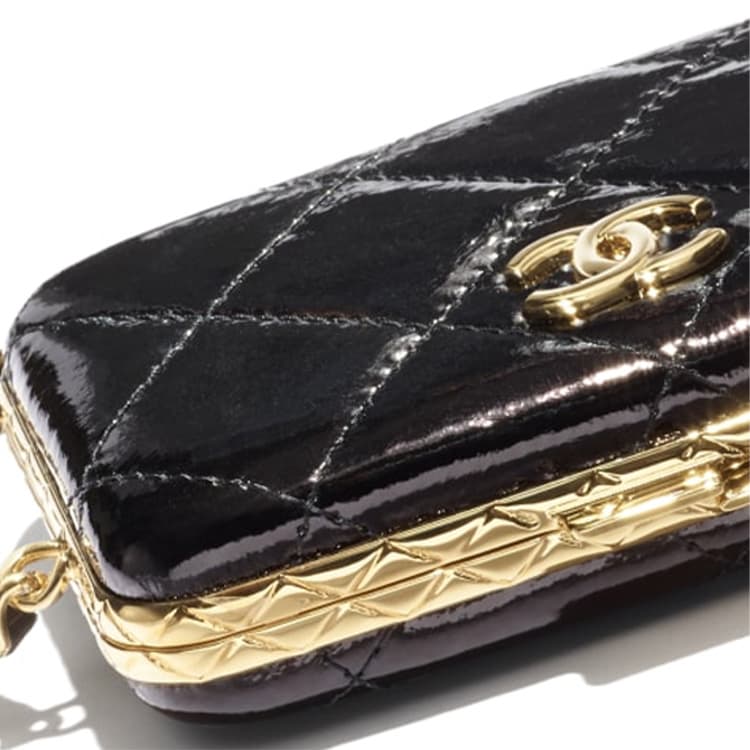 Сумка через плечо CHANEL Metal Chain Lambskin Shoulder Bag Small Black - изображение 4