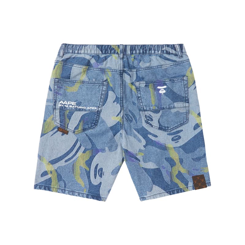 Джинсовые шорты Aape SS23 Camo Denim Shorts - изображение 2