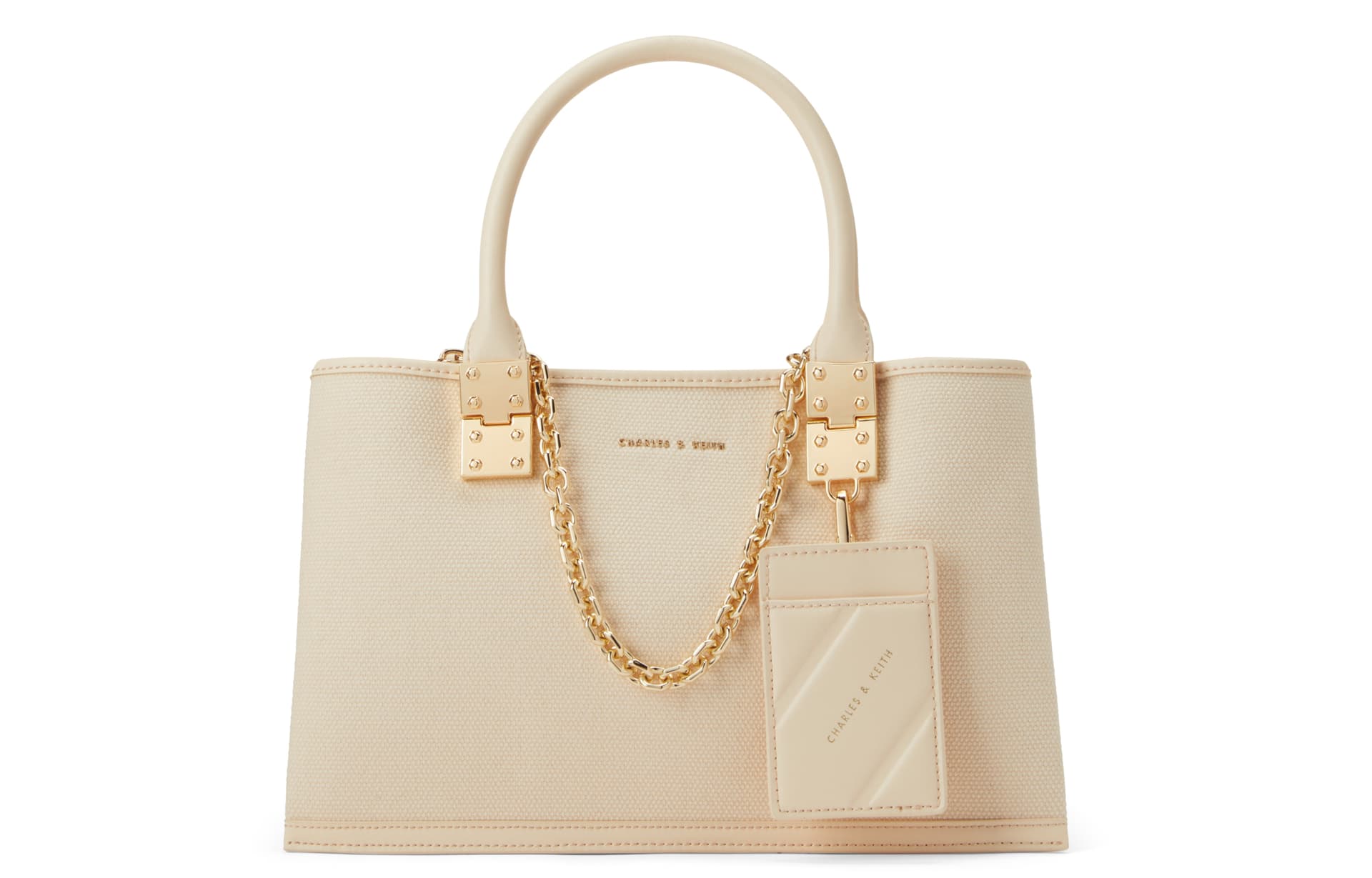 Сумка Charles & Keith Kelly Bag Dark Brown/Beige - изображение 1