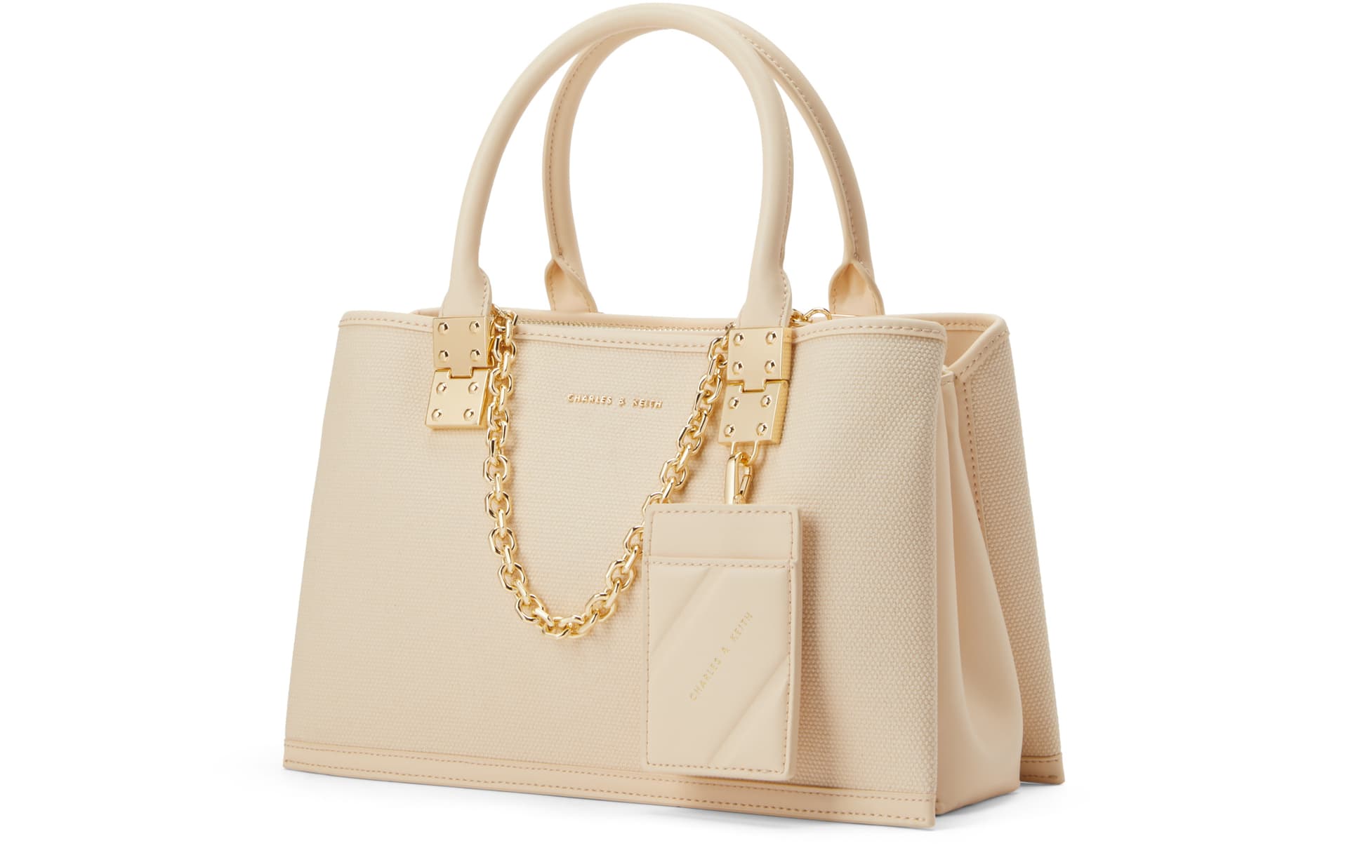 Сумка Charles & Keith Kelly Bag Dark Brown/Beige - изображение 2
