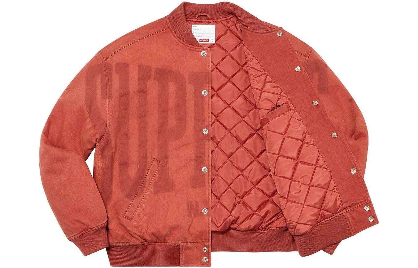 Куртка Supreme Washed Knockout Denim Varsity Jacket - изображение 3