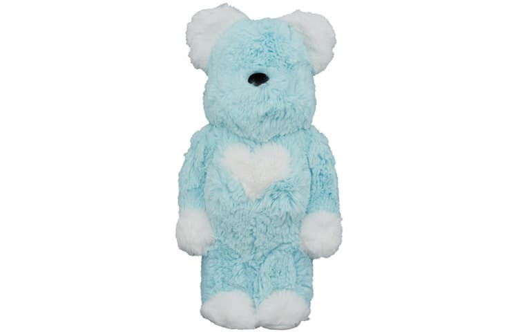 Фигурка BE@RBRICK x Valmuer Blue Heart Bear 100%400% - изображение 2
