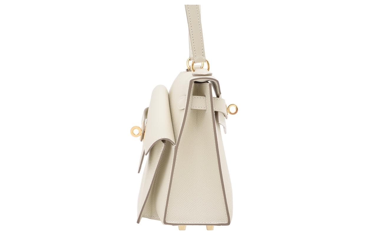 Сумка через плечо HERMES Kelly 20 disorder Epsom 10 Craie - изображение 6