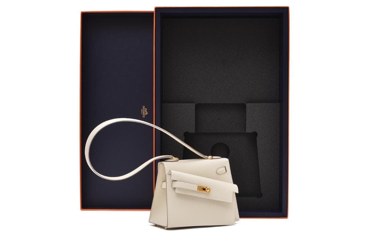 Сумка через плечо HERMES Kelly 20 disorder Epsom 10 Craie - изображение 3