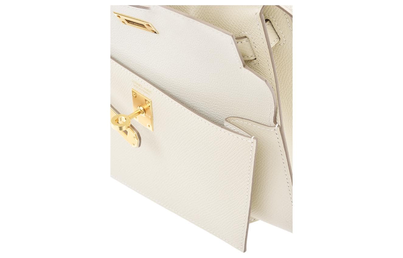 Сумка через плечо HERMES Kelly 20 disorder Epsom 10 Craie - изображение 9