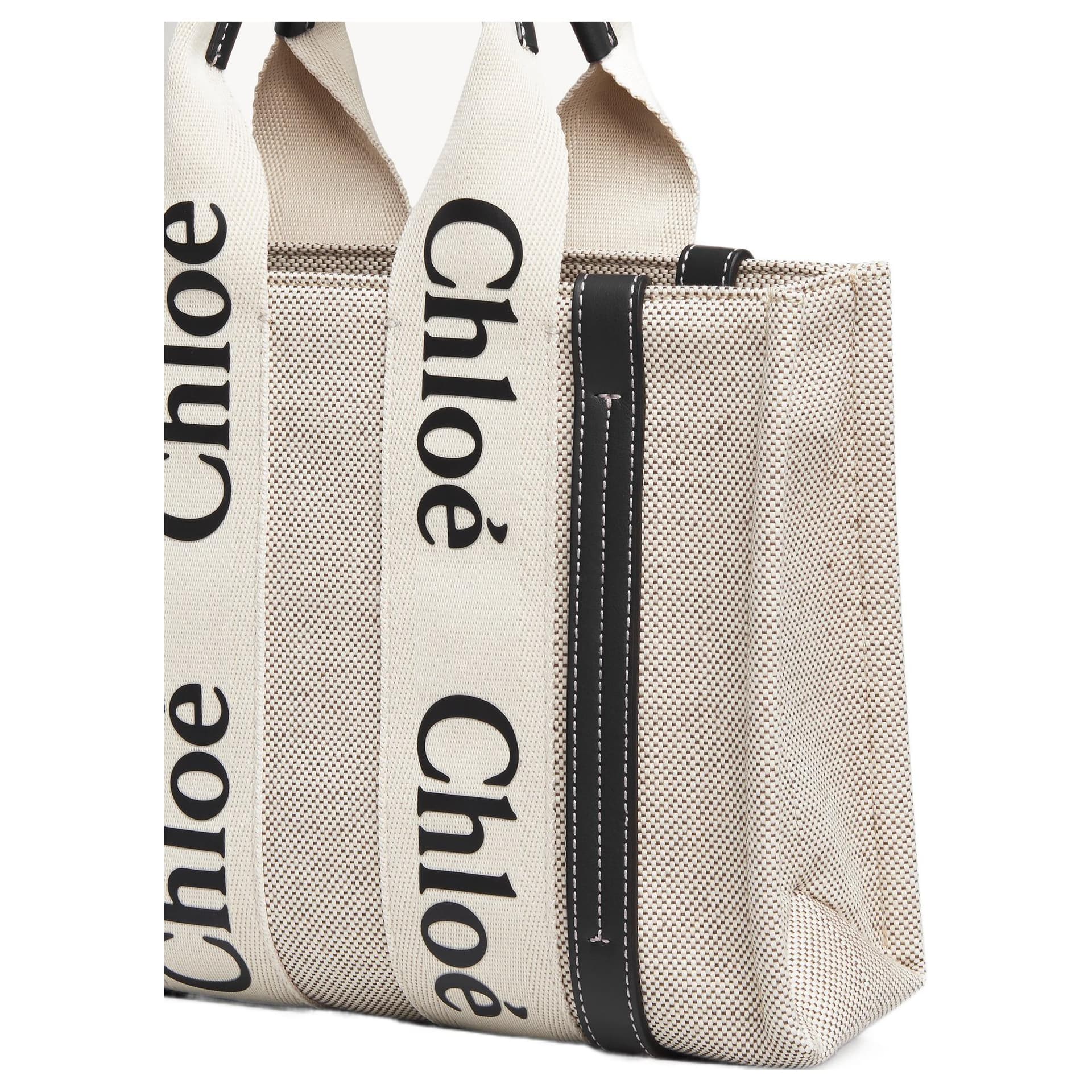Сумка Chloe Woody Tote Beige/Navy - изображение 6