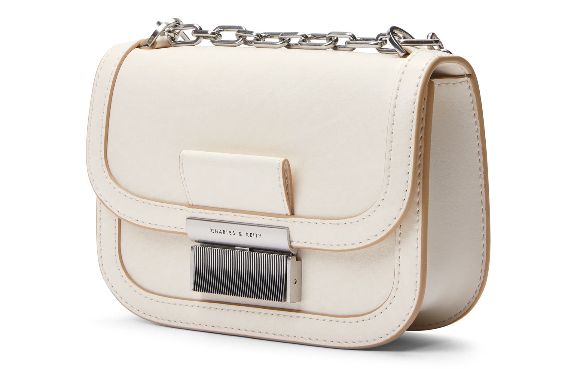 Сумка через плечо CHARLESKEITH pu BeigeBlack - изображение 2