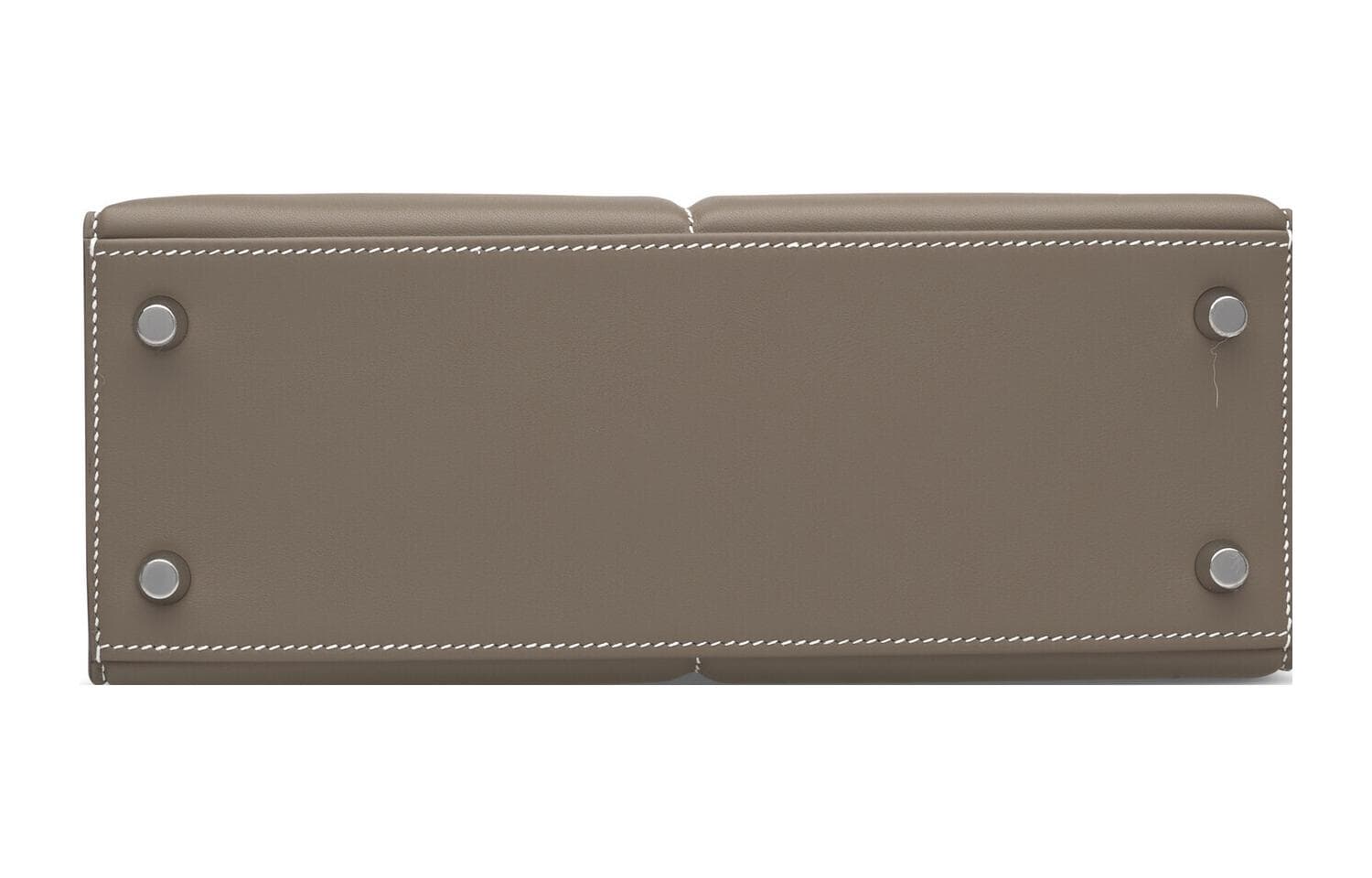 Сумка HERMES Kelly Padded 25 Swift 25 18 Etoupe - изображение 5