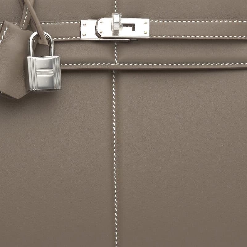 Сумка HERMES Kelly Padded 25 Swift 25 18 Etoupe - изображение 6