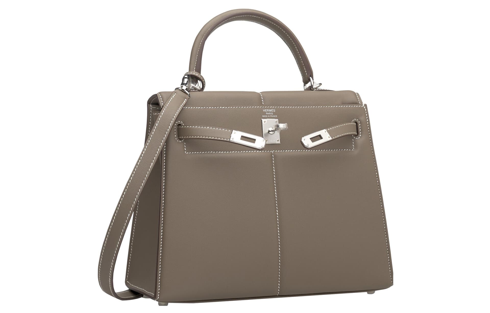 Сумка HERMES Kelly Padded 25 Swift 25 18 Etoupe - изображение 2