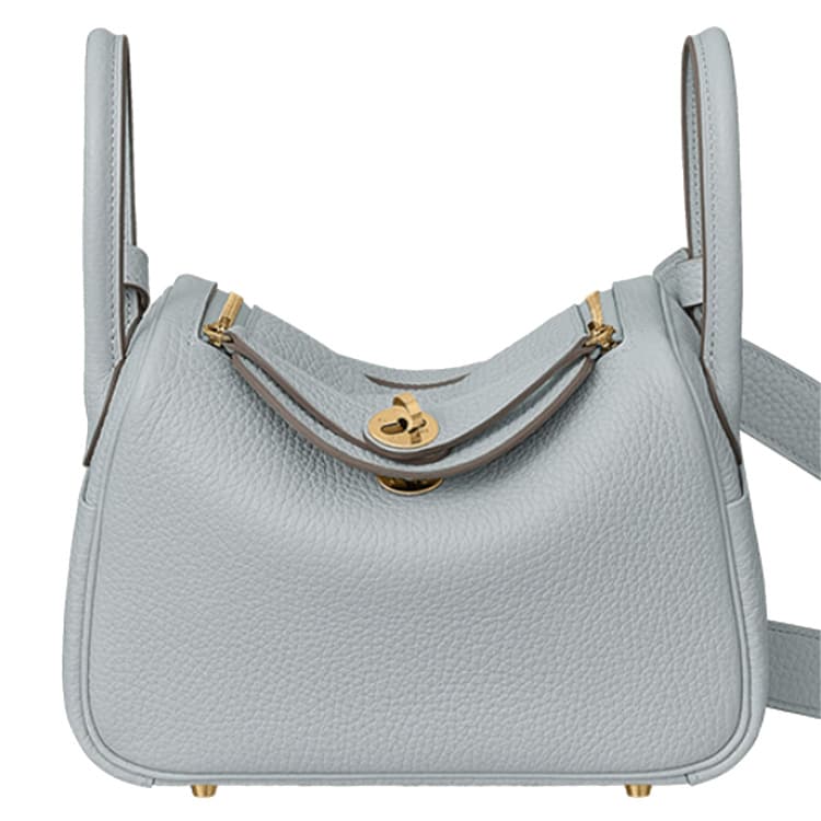 Сумка через плечо HERMES Lindy 19 Taurillon Clemence 08 Bleu Pale - изображение 4