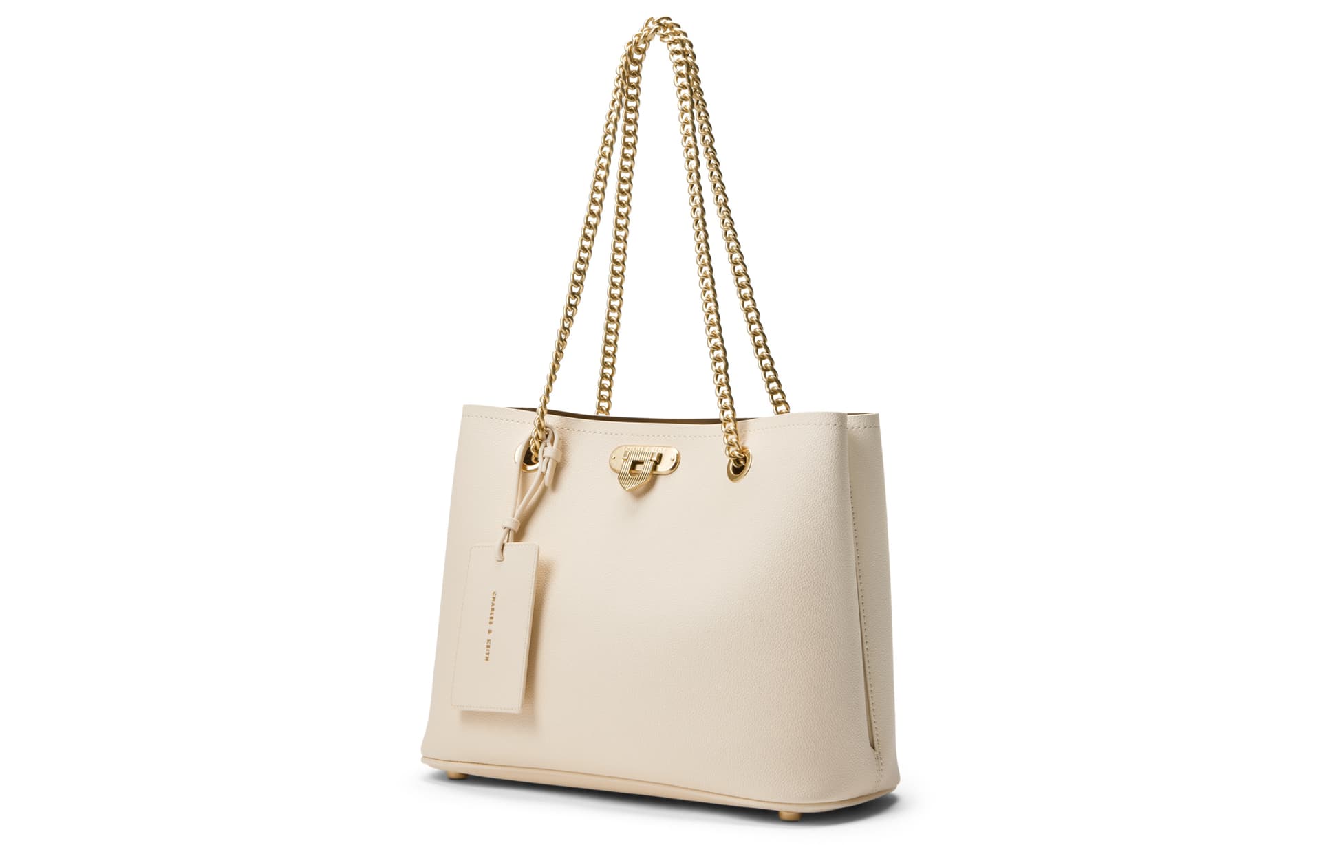 Мини-сумка CHARLESKEITH PU Tote BeigeDark Brown - изображение 2
