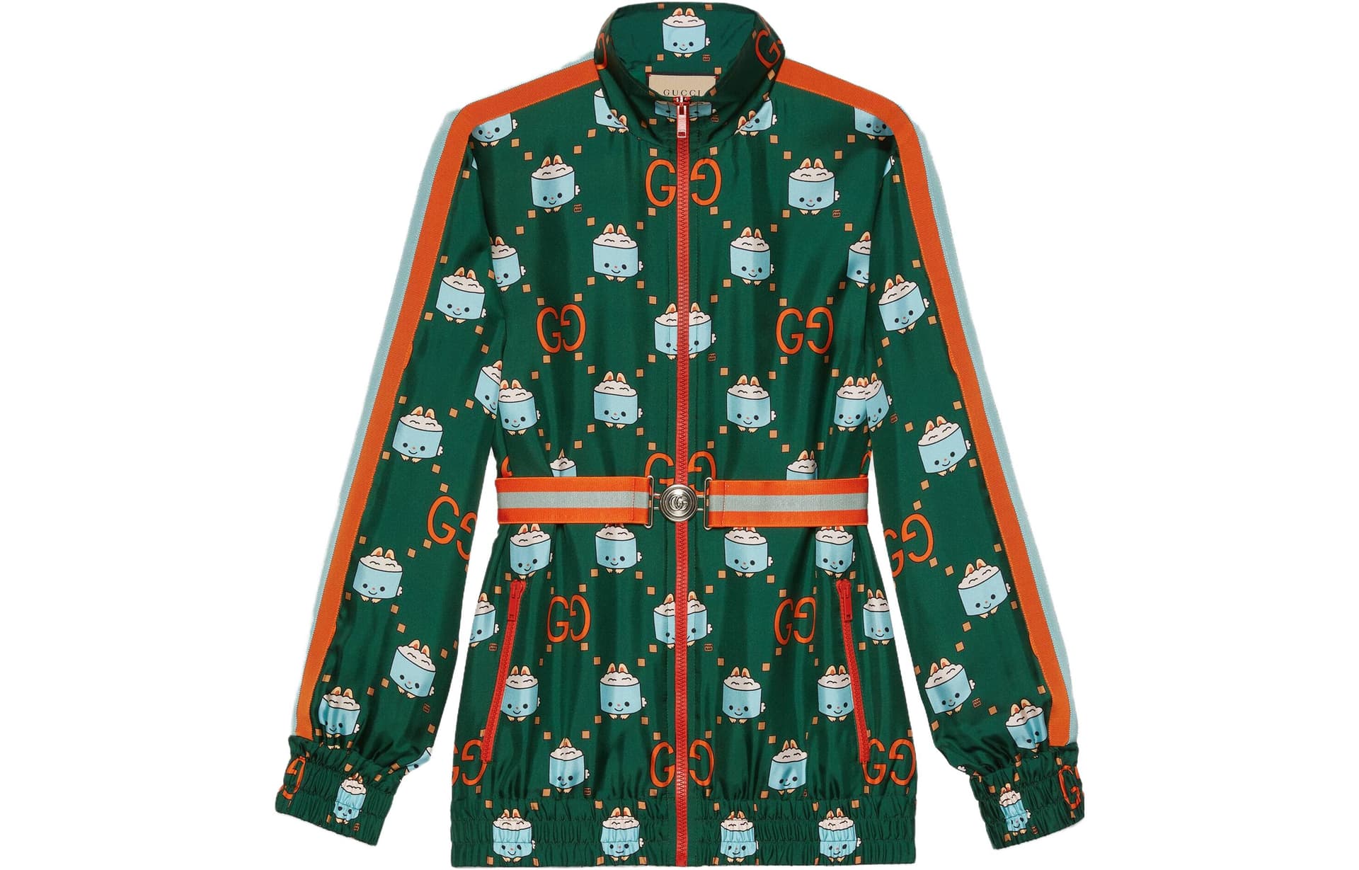 Платье Gucci SS23 Animal Print Silk Dress Green - изображение 2