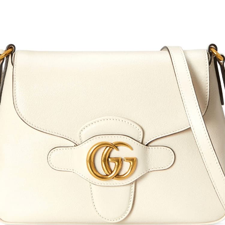 Сумка через плечо Gucci Leather Messenger Bag White - изображение 8