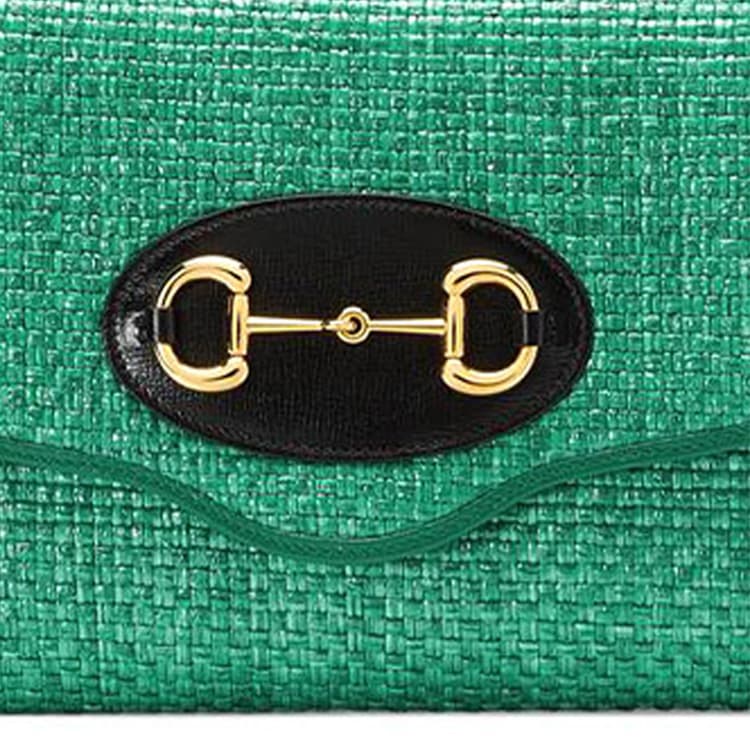 Мини-сумка Gucci Horsebit 1955 Green - изображение 5