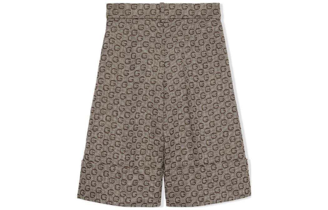 GUCCI SS23 Printed Button Straight Pants Brown - изображение 2