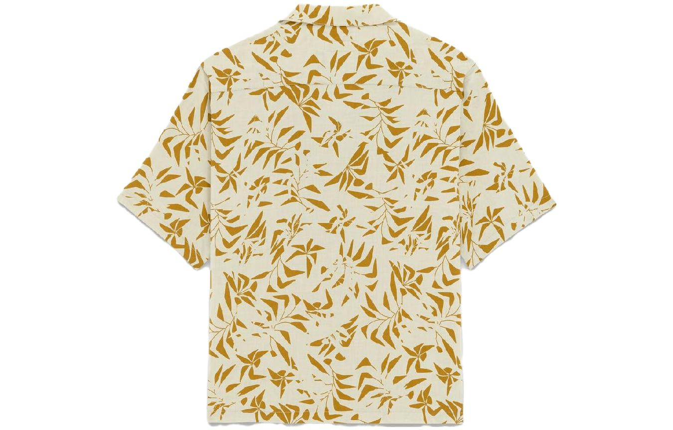Рубашка Saint Laurent SS23 Palm Tree Print Short Sleeve Shirt Beige — фото 2