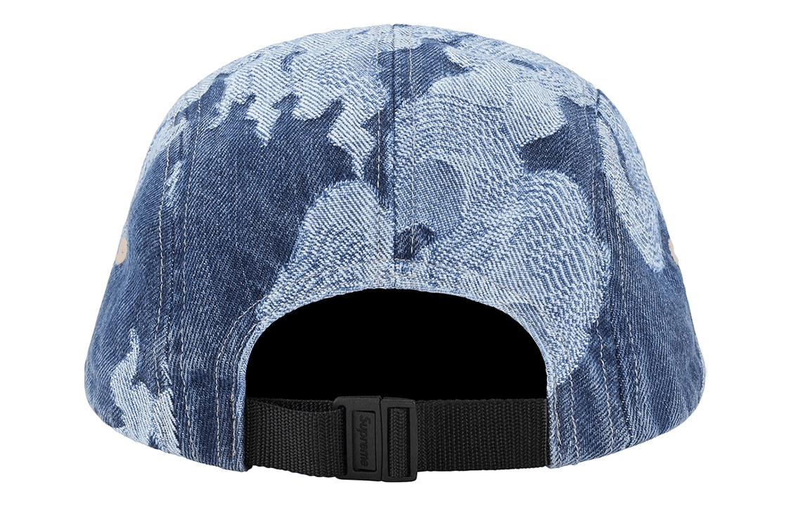 Кепка Supreme SS23 WEEK13 FLAMES JACQUARD DENIM CAMP CAP - изображение 3