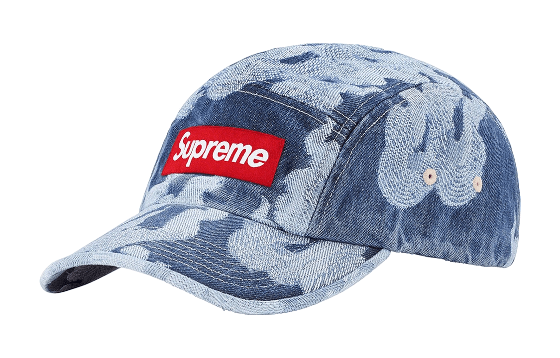 Кепка Supreme SS23 WEEK13 FLAMES JACQUARD DENIM CAMP CAP - изображение 2