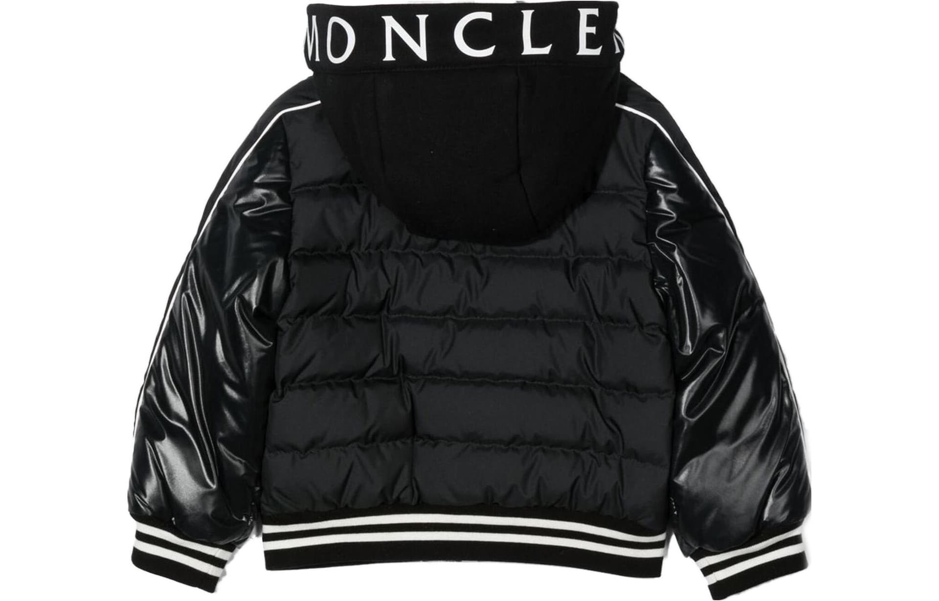 Moncler Logo Hooded Down Jacket Kids Black - изображение 2