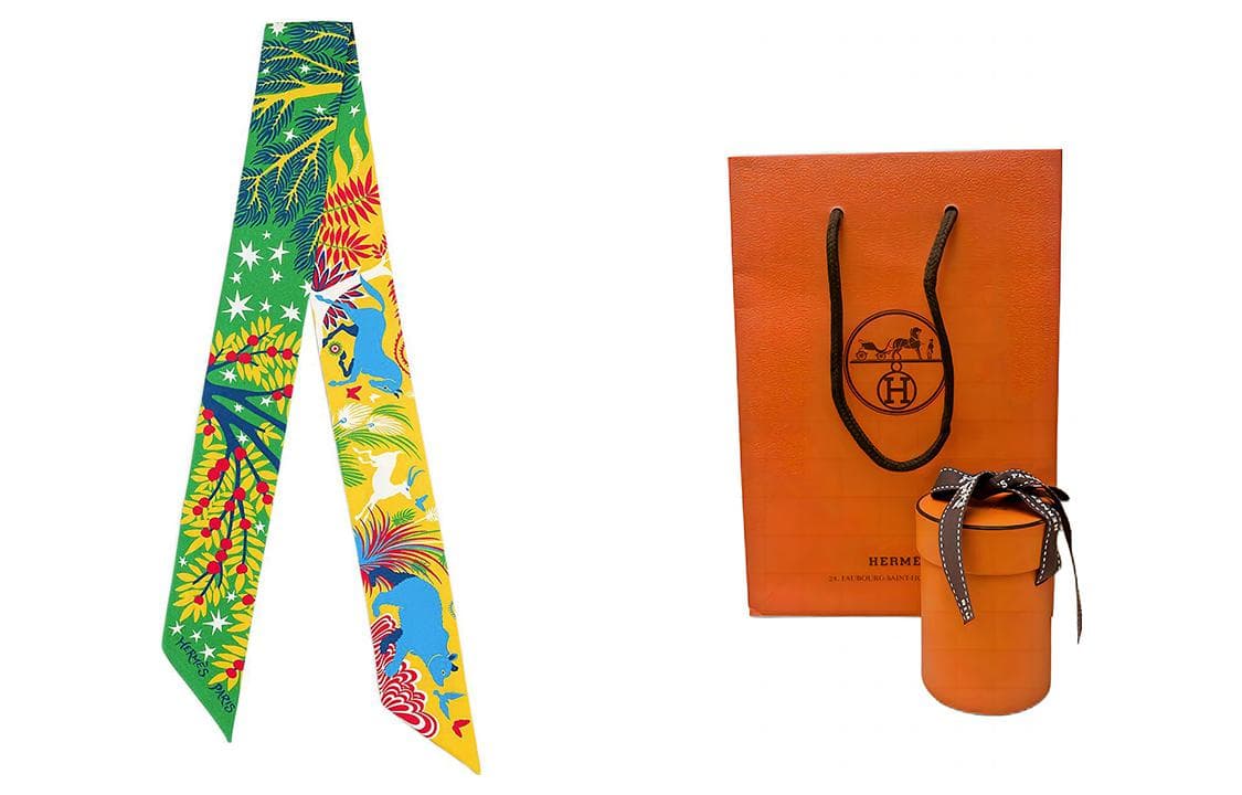 Платок HERMES Sous le Charme d'Orphee twilly - изображение 2