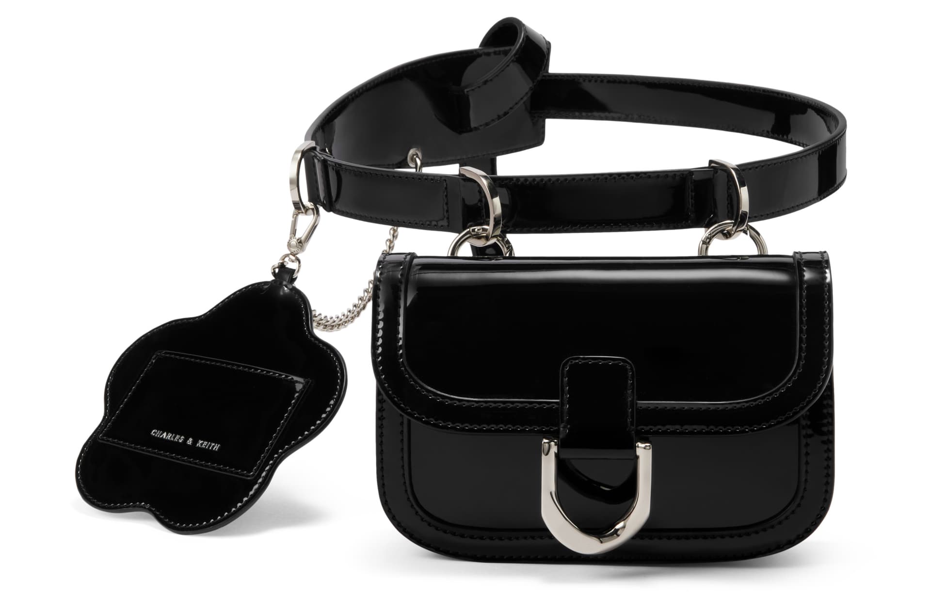 Поясная сумка CHARLESKEITH PU BrownPewterBlackPink - изображение 2