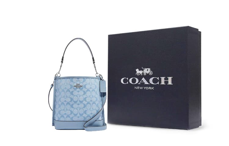 Сумка COACH Mollie 21 Chambray Bucket Bag Small Light Blue - изображение 1
