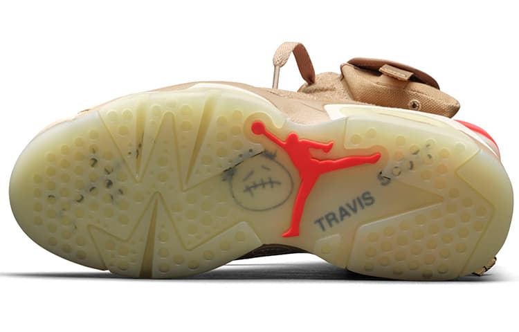 Ретро баскетбольные кроссовки Travis Scott x Air Jordan 6 Retro SP "British Khaki" - изображение 6