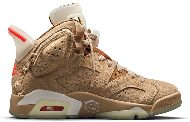 Ретро баскетбольные кроссовки Travis Scott x Air Jordan 6 Retro SP "British Khaki" - изображение 2