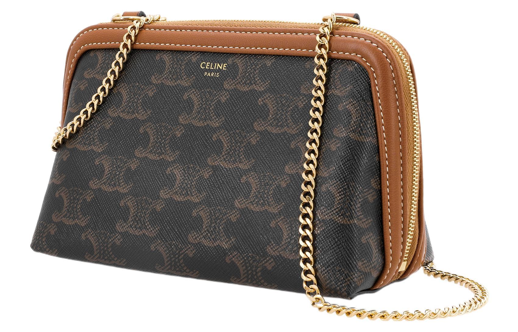 Сумка через плечо CELINE Triomphe Canvas Chain Bag - изображение 4
