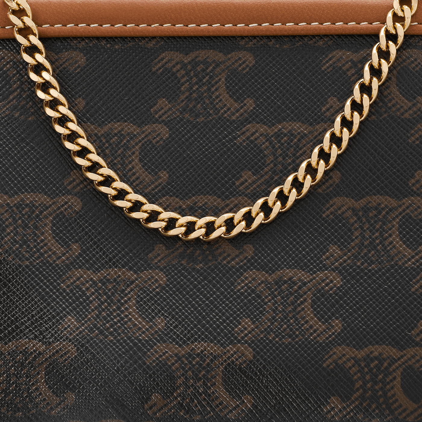 Сумка через плечо CELINE Triomphe Canvas Chain Bag - изображение 10
