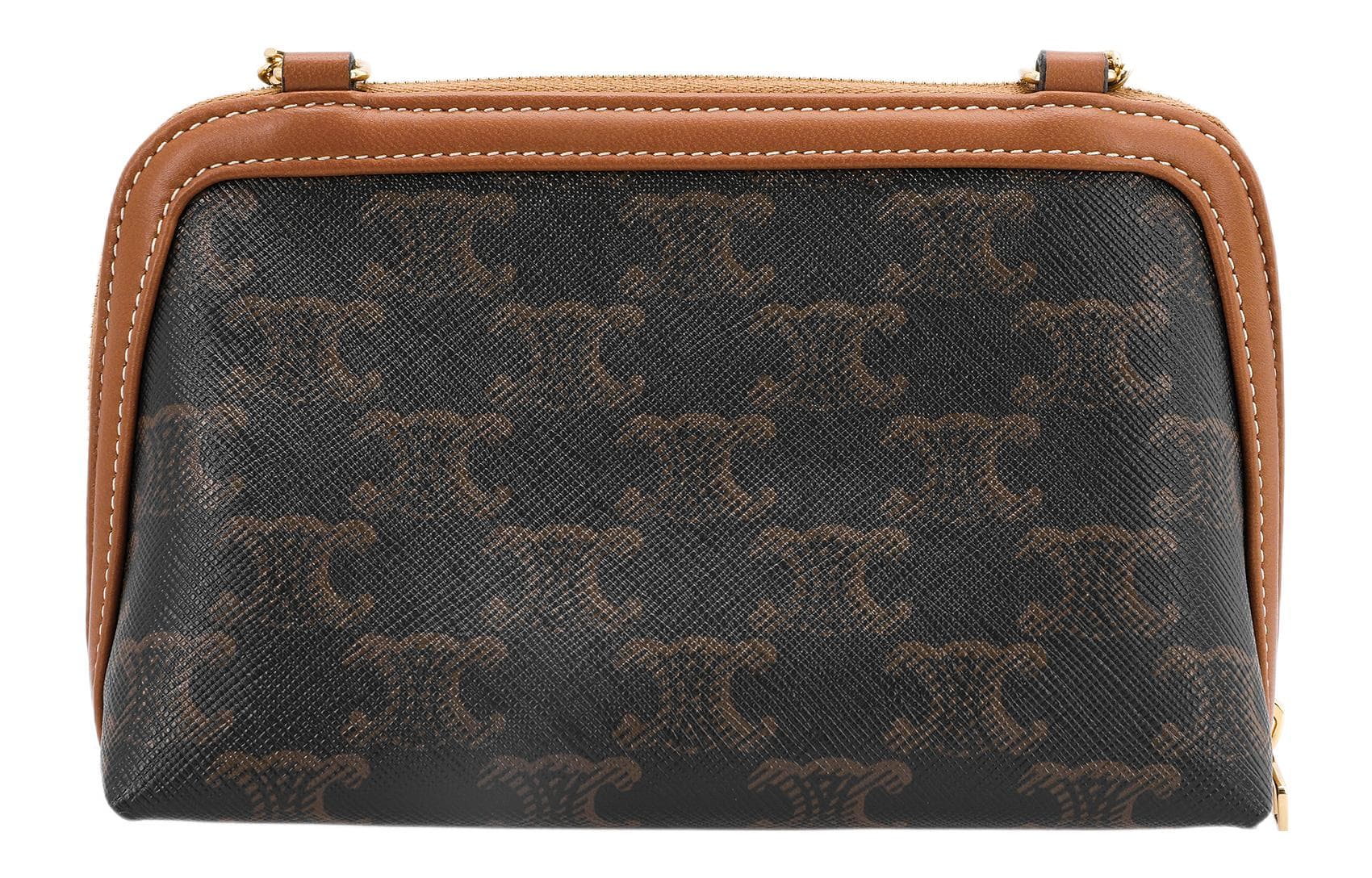 Сумка через плечо CELINE Triomphe Canvas Chain Bag - изображение 6