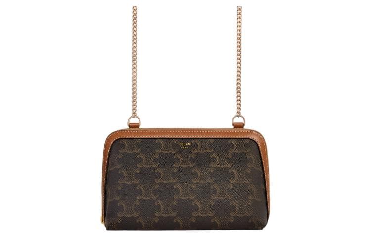 Сумка через плечо CELINE Triomphe Canvas Chain Bag - изображение 2