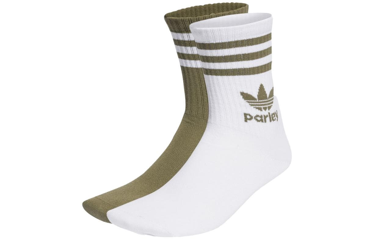 Носки Adidas Originals Parley Mid Crew Sock 2 Pairs Колено Высокие Носки Мужские - изображение 1