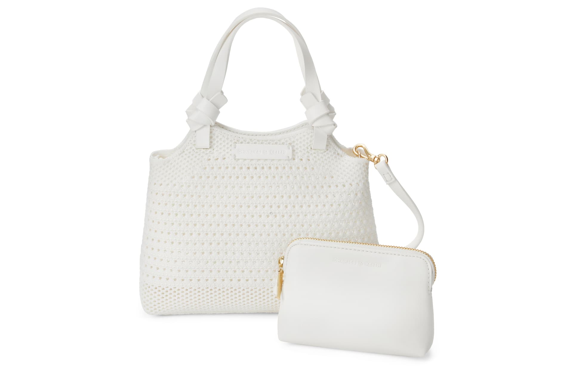 Сумка CHARLES&KEITH Модная мягкая сумка-тоут из плетеного PU для отпуска - изображение 3