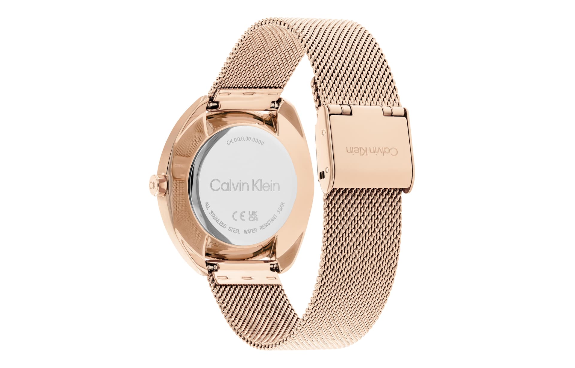 Механические часы Ck Calvin Klein Минималистский циферблат бежевый синий ткань вязаная шнуровка обхват запястья часы кварцевый механизм - изображение 3