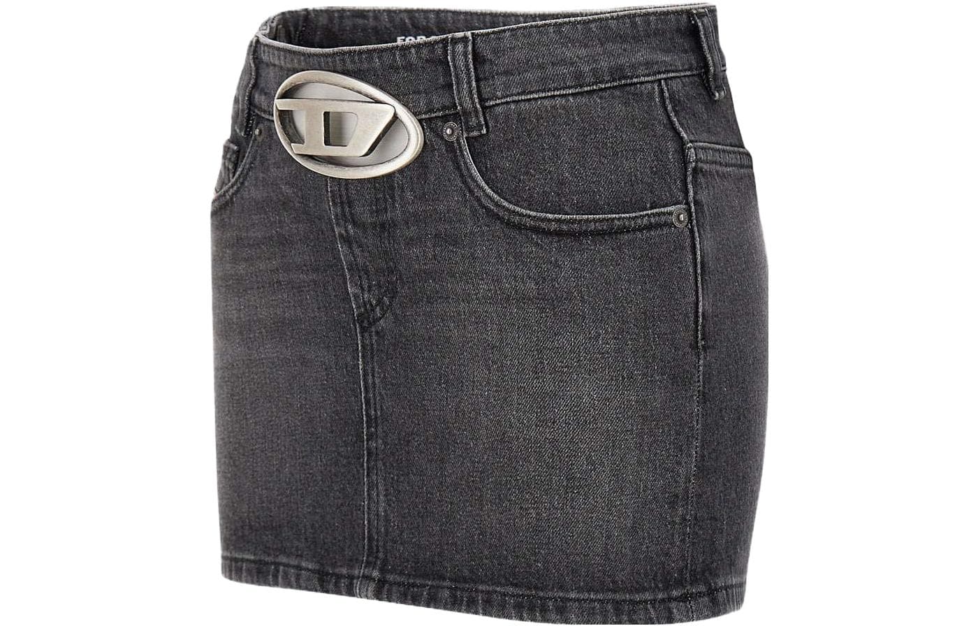 Diesel Джинсовые короткие юбки Женские Серый - изображение 2